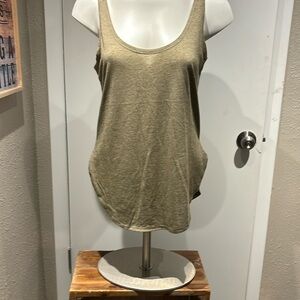 Nostalgia Green Sleeveless Relaxed Tank Top